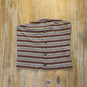 American Eagle Stripped crop top size S strapless